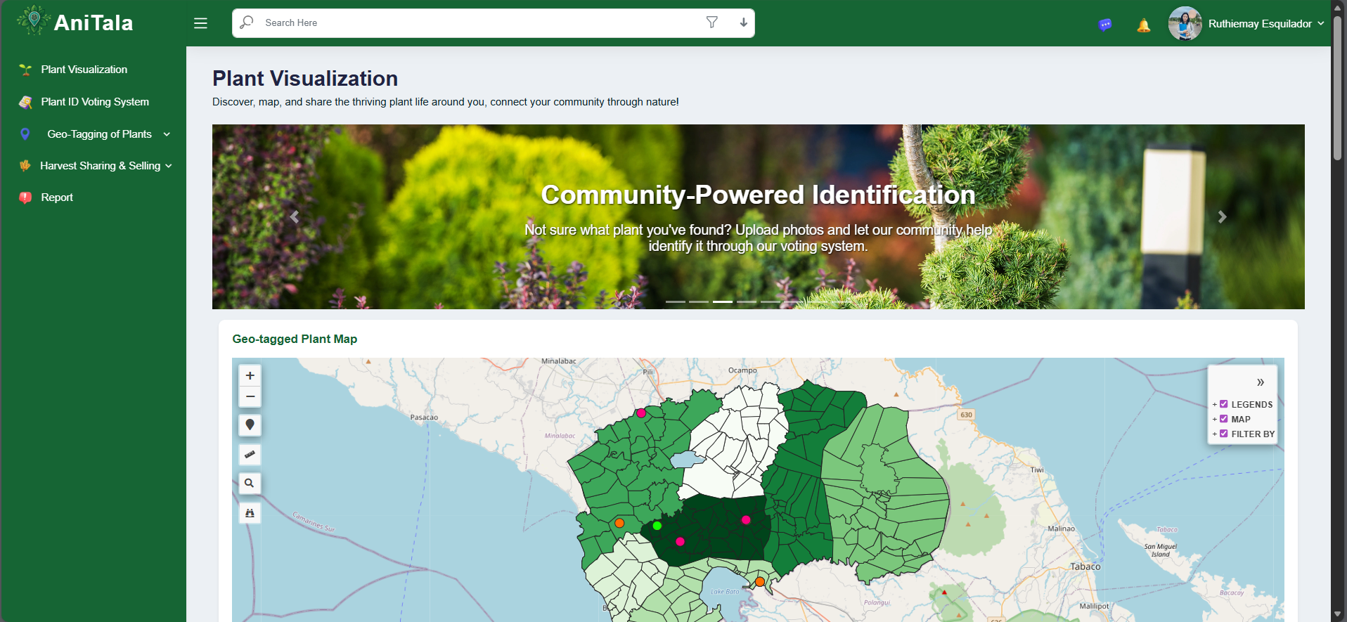 Plant Visualization Main Menu