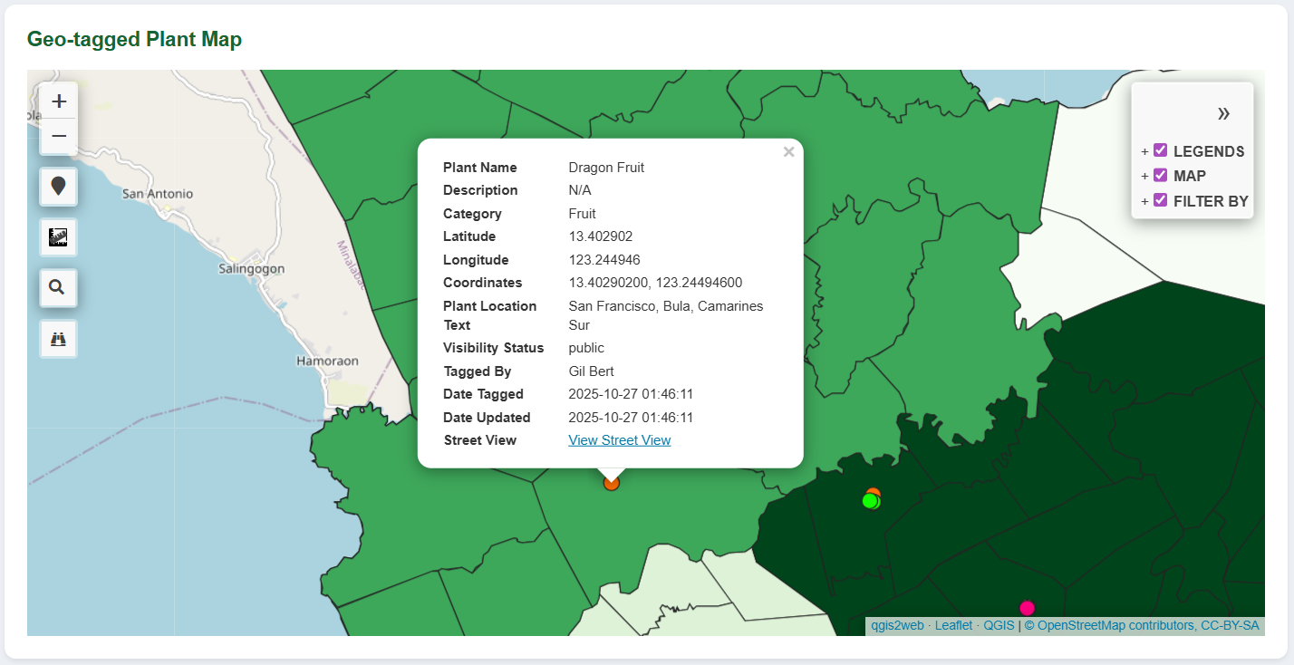 Plant Visualization Main Menu